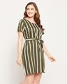 Shop Women's Green Striped Night Dress-Design