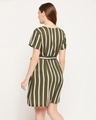 Shop Women's Green Striped Night Dress-Full