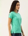 Shop Women's Green Striped T-shirt-Design