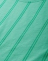 Shop Women's Green Striped T-shirt-Full