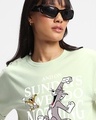 Shop Women's Green Sundays We Do Nothing Graphic Printed Boyfriend T-shirt