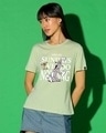 Shop Women's Green Sundays We Do Nothing Graphic Printed T-shirt-Front