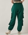 Shop Women's Green Super Loose Fit Cargo Joggers-Design