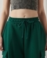 Shop Women's Green Super Loose Fit Cargo Joggers