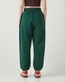 Shop Women's Green Super Loose Fit Joggers-Full