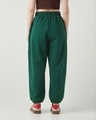 Shop Women's Green Super Loose Fit Joggers-Full