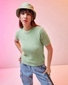 Shop Women's Green Sweater-Front