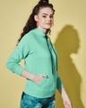Shop Women's Green Hooded Sweatshirt-Design