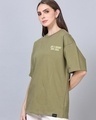 Shop Women's Green Take A Moment Just Chill Puff Printed Oversized T-Shirt-Design