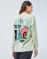 Shop Women's Green Taking it Slow Graphic Printed Oversized T-shirt-Front
