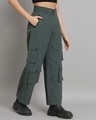 Shop Women's Green Tapered Fit Cargo Pants-Design