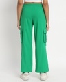Shop Women's Green Tapered Fit Cargo Pants-Full