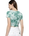 Shop Women's Green Tie & Dye Short Top-Design