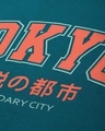Shop Women's Blue Tokyo Typography Oversized T-shirt