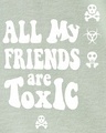 Shop Women's Green Toxic Graphic Printed Oversized T-shirt