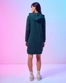 Shop Women's Green Tropical Vibes Graphic Printed Hoodie Dress-Full