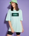 Shop Women's Green Tropical Vibes Graphic Printed Oversized T-shirt-Front