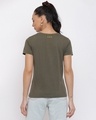 Shop Women's Olive Green Typography T-shirt-Design