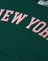 Shop Women's Green Typography Oversized Sweatshirt