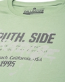 Shop Women's Green Typography Oversized T-shirt-Full