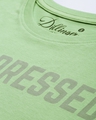 Shop Women's Green Typography T-shirt-Full