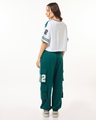 Shop Women's Green & White Born To Win Graphic Printed Super Loose Fit Co-ordinates-Design