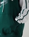 Shop Women's Green & White Graphic Printed Oversized Hoodies