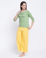 Shop Women's Green & Yellow Alexa Printed Nightsuit-Full