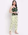 Shop Women's Green & Yellow All Over Avo-Cuddle Printed Cotton Nightsuit-Full