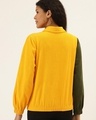 Shop Women's Green & Yellow Color Block Jacket-Design