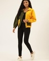 Shop Women's Green & Yellow Color Block Jacket-Full