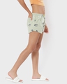 Shop Women's Grey All Over Leaf Printed Boxers-Design