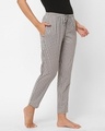 Shop Women's Grey All Over Printed Cotton Lounge Pants-Full