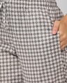 Shop Women's Grey All Over Printed Cotton Lounge Pants