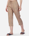 Shop Women's Grey All Over Printed Rayon Capris-Full