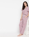 Shop Women's Grey All Over Printed Shirt & Pyjama Set