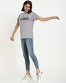 Shop Women's Grey Alumini Boyfriend T-shirt-Design