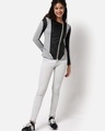 Shop Women's Grey & Black Color Block Jacket-Full