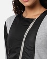 Shop Women's Grey & Black Color Block Jacket