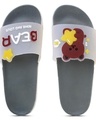 Shop Women's Grey Bear Printed Sliders