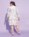 Shop Women's Grey & Beige Floral Printed Plus Size Dress-Full