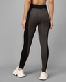 Shop Women's Grey & Black Color Block Skinny Fit Tights-Design