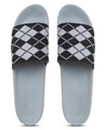 Shop Women's Grey & Black Printed Sliders-Full