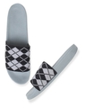 Shop Women's Grey & Black Printed Sliders