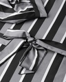 Shop Women's Grey & Black Striped Top
