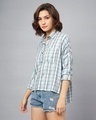 Shop Women's Grey & Blue Checked Loose Fit Shirt-Design