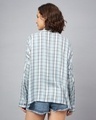Shop Women's Grey & Blue Checked Loose Fit Shirt-Full