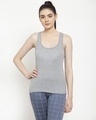 Shop Pack of 2 Women's Grey & Blue Tank Tops-Design