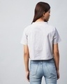Shop Women's Grey Boxy Fit Crop Shirt-Full