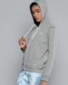 Shop Women's Grey  Casual Hoodies-Design